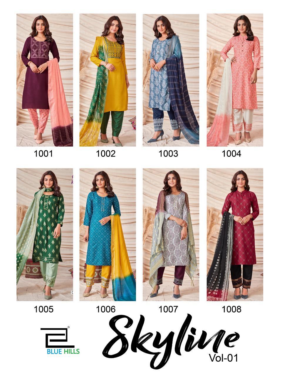 Klaroop Tissot Latest Fancy Festive Wear Fancy Reyon With khatli Work Nd Mok Work Kurtis With Bottom Collection 